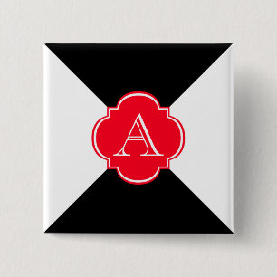 Monogram decoration 15 cm square badge