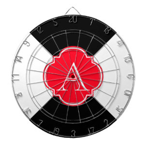 Monogram decoration dartboard