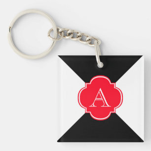 Monogram decoration key ring