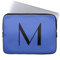 Monogram Deep Royal Black Modern Add Name Initial