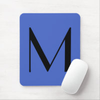 Monogram Deep Royal Black Modern Add Name Initial