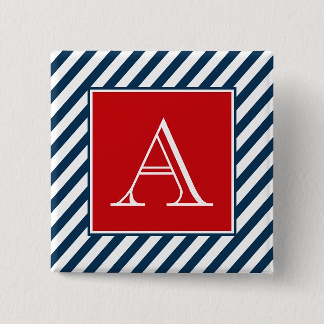 Monogram design 15 cm square badge (Front)
