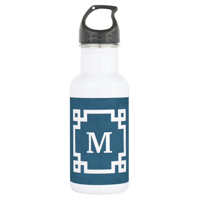 Monogram design 532 ml water bottle (Front)