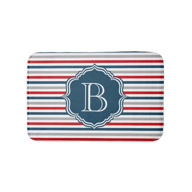 Monogram design bath mat (Front)