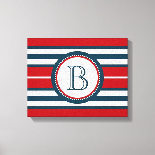 Monogram design canvas print (Front)