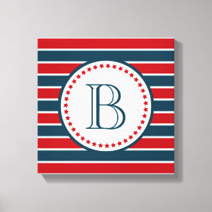 Monogram design canvas print