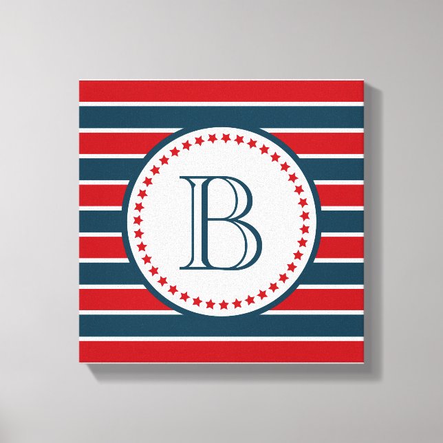 Monogram design canvas print (Front)