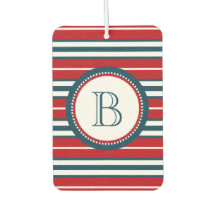 Monogram design car air freshener