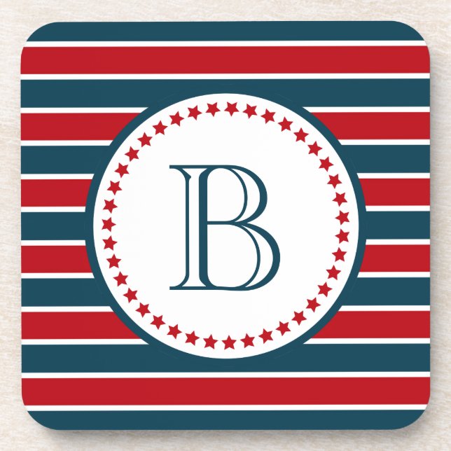 Monogram design coaster (Front)