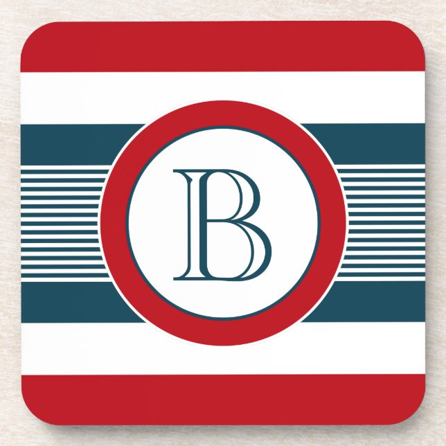 Monogram design coaster (Front)