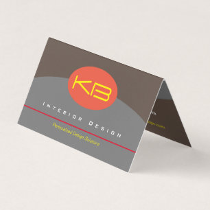 Monogram Design Folded Business Card