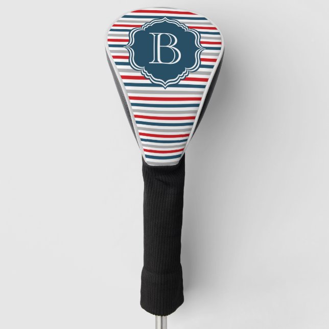 Monogram design golf head cover (Front)