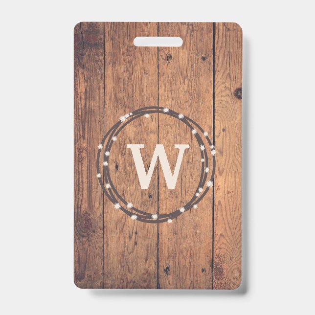 Monogram design ID badge (Front)