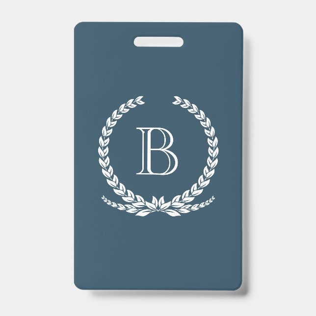 Monogram design ID badge (Front)