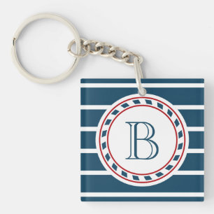 Monogram design key ring