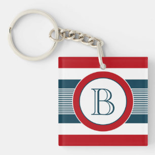 Monogram design key ring