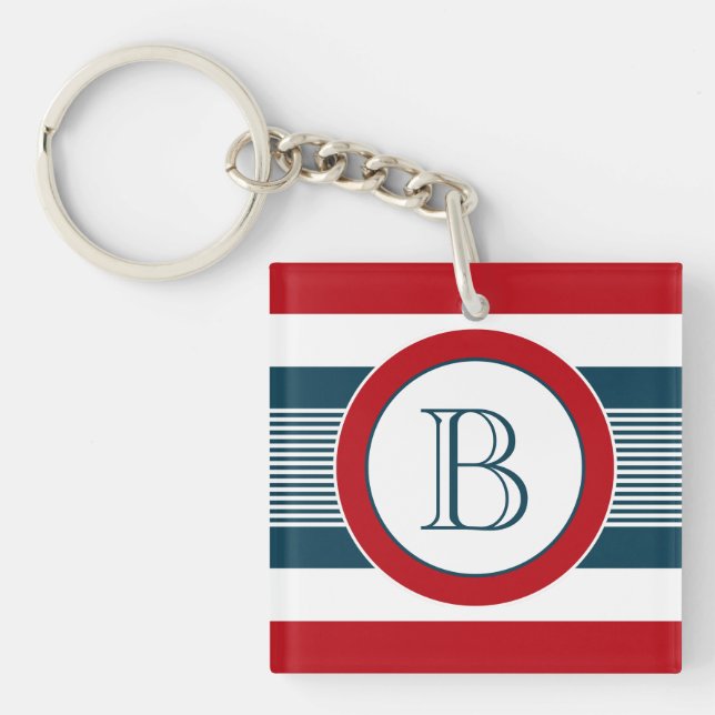 Monogram design key ring (Front)