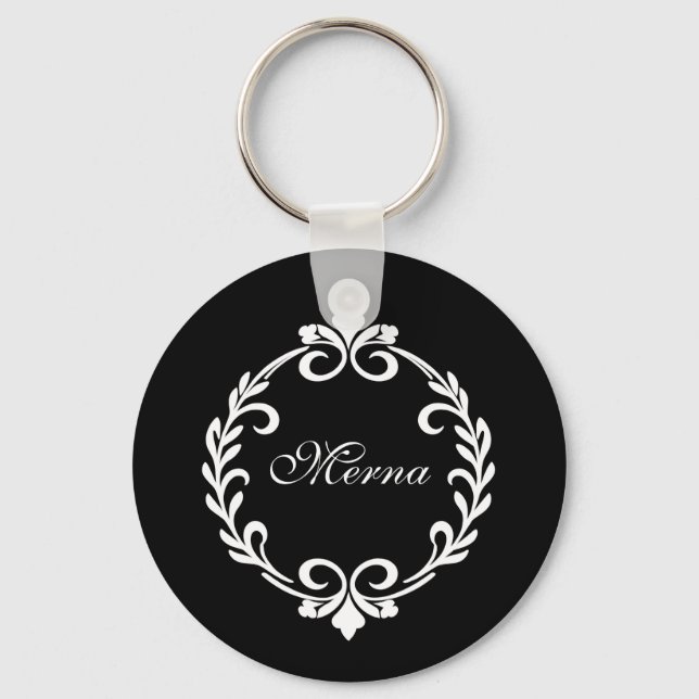 Monogram Design Keychain (Front)