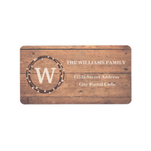 Monogram design label