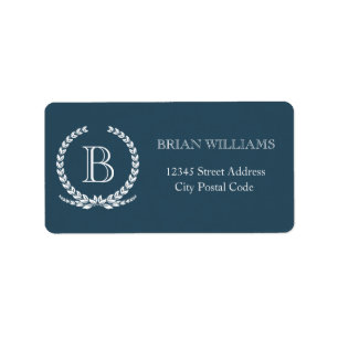 Monogram design label