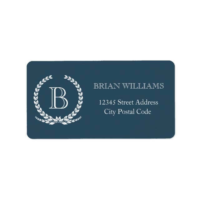 Monogram design label (Front)