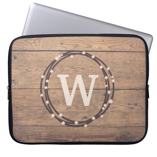Monogram design laptop sleeve (Front)