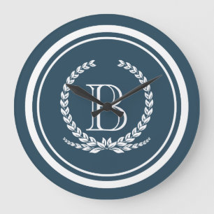 Monogram design large clock