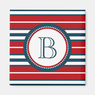 Monogram design magnet