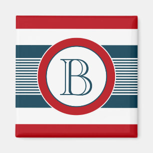 Monogram design magnet