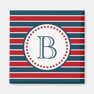 Monogram design magnet
