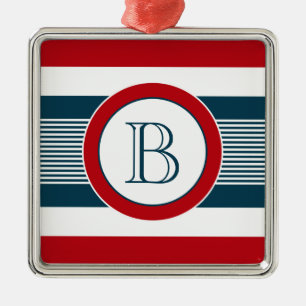 Monogram design metal tree decoration