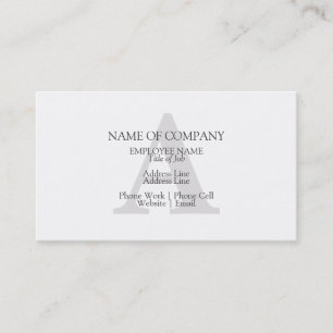 Monogram Design Monogrammed Custom Personalised Business Card