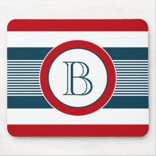 Monogram design mouse mat