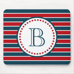 Monogram design mouse mat