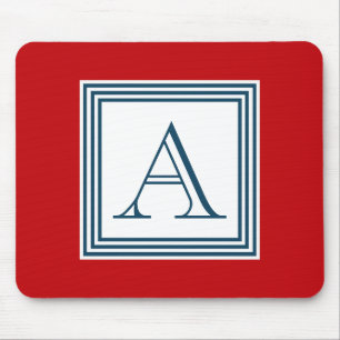 Monogram design mouse mat
