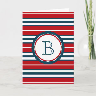 Monogram design note card
