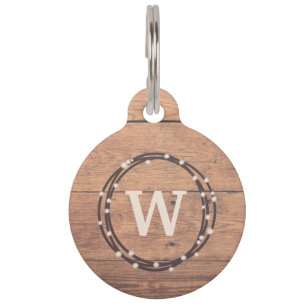 Monogram design pet tag