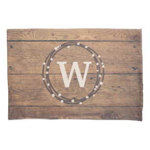 Monogram design pillowcase