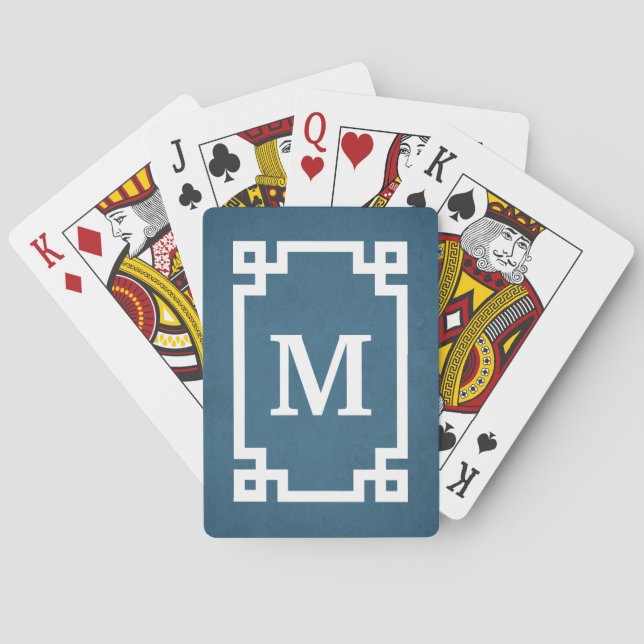Monogram design playing cards (Back)