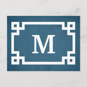 Monogram design postcard