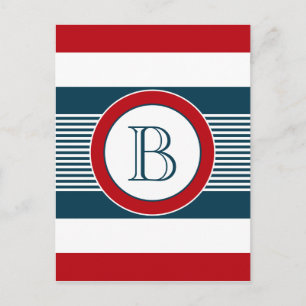 Monogram design postcard