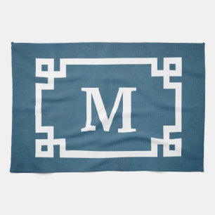 Monogram design tea towel