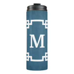Monogram design thermal tumbler