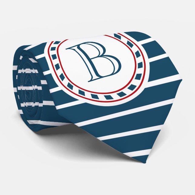 Monogram design tie (Rolled)