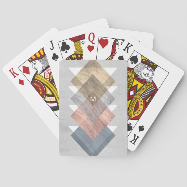 Monogram | Diamond Align I Playing Cards (Back)