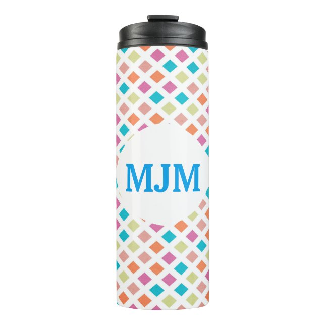 Monogram Diamond Pattern Thermal Tumbler (Front)
