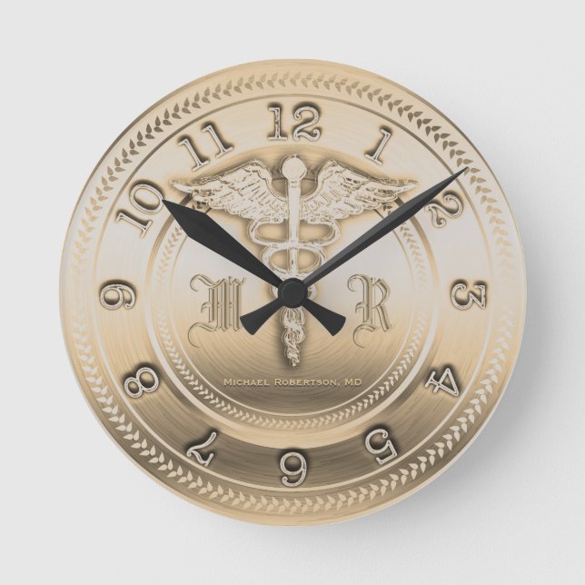 Monogram Doctor Medical Clinic Clock (Front)