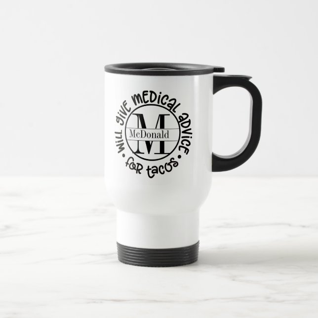 Monogram Doctor Travel  Travel Mug (Right)