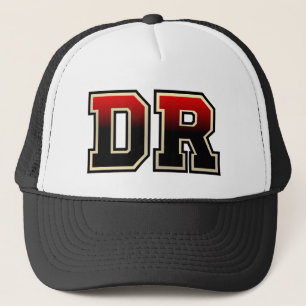 Monogram 'DR' initials Trucker Hat