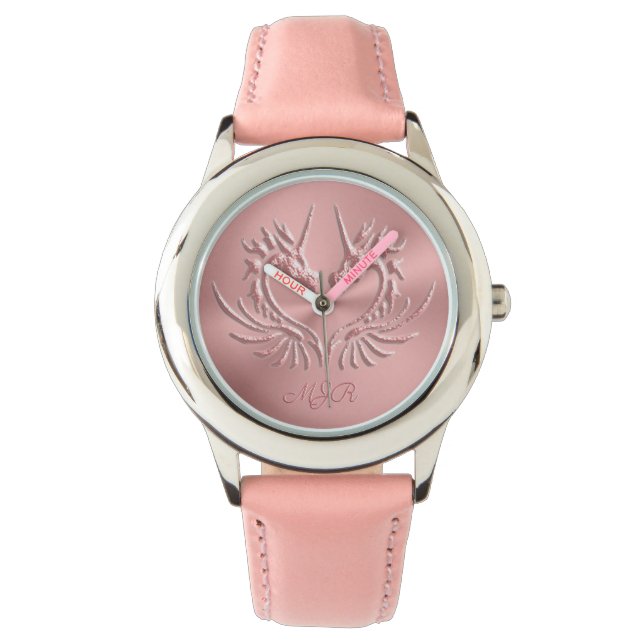 Monogram Dragon Scale Heart, rose gold Watch (Front)